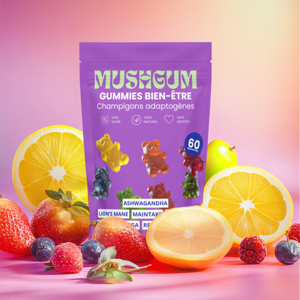 60 Gummies de Bien-Être aux 🍄 - Boostez votre quotidien